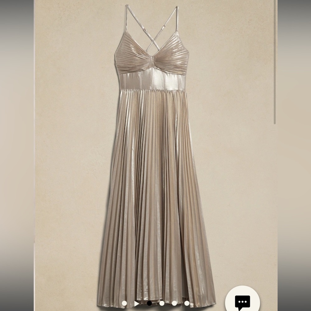 NWT ODETTA METALLIC MAXI DRESS